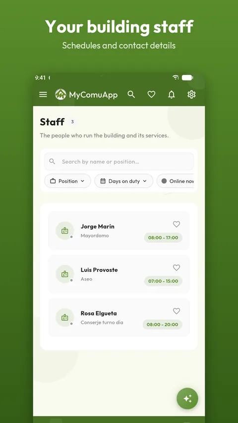 Your building staff