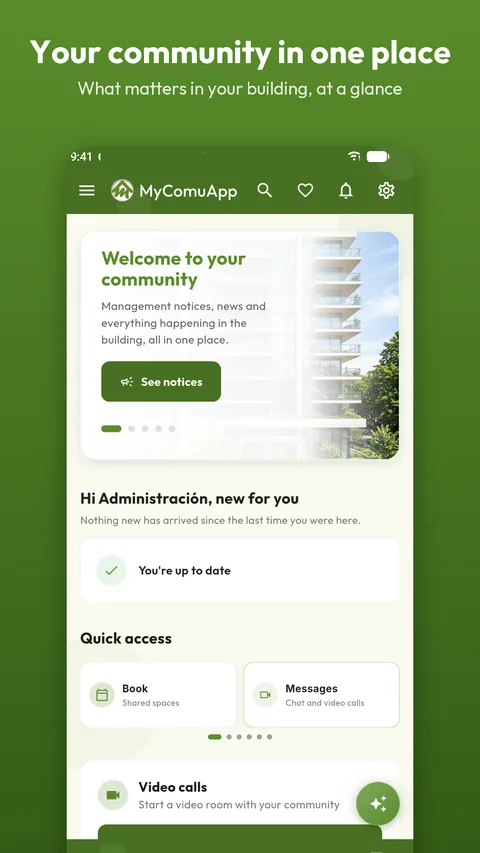 Home: what matters in your building, at a glance