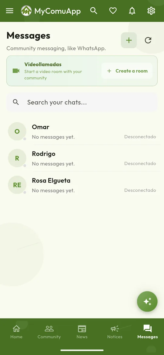 Messages and video calls