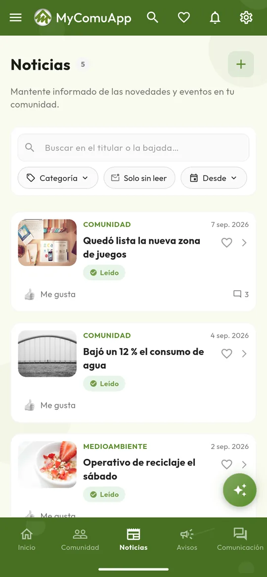 Noticias con fotos, reacciones y comentarios